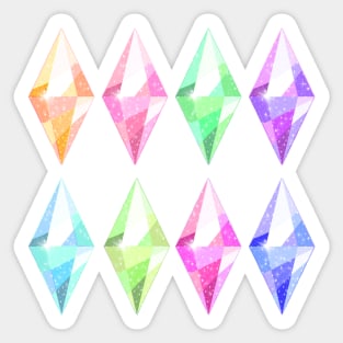 Pastel Glittery Plumbobs Pack Sticker